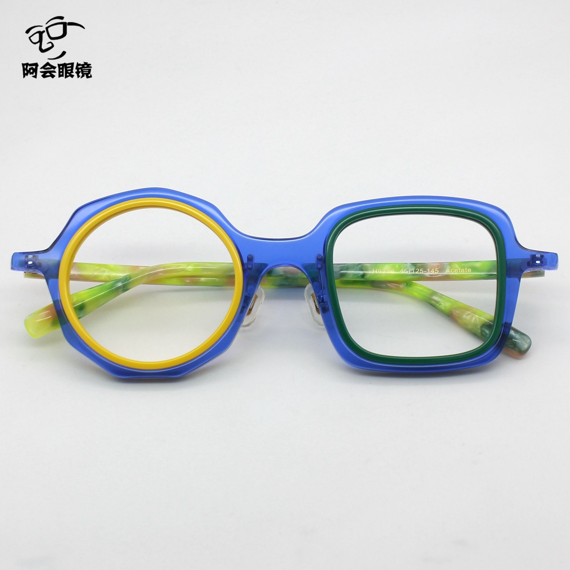 个性彩色一圆一方小众眼镜框 办公空间中的新潮实用配饰